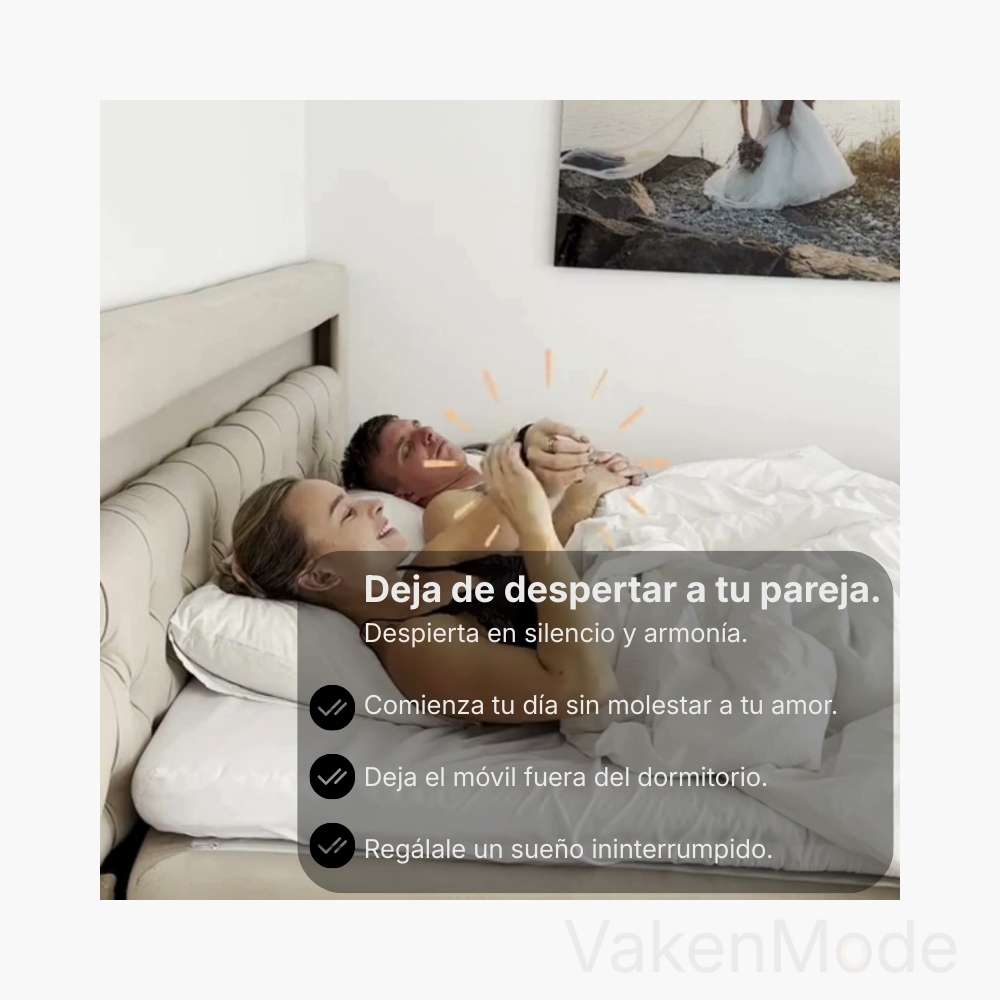 Despiértate SIN ruido. SIN despertar a tu pareja.